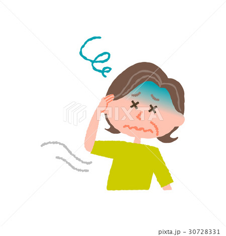 めまいを起こしている高齢女性 めまいを起こしている高齢女性 30728331