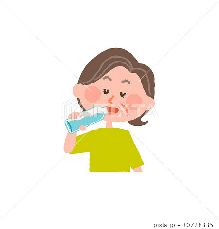 水を飲む高齢女性 水を飲む高齢女性 30728335