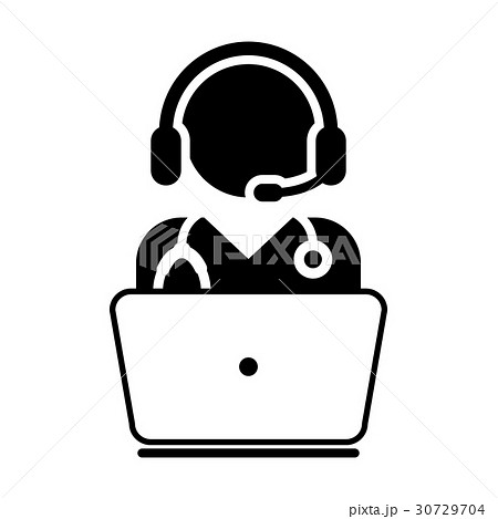 Doctor Icon - Flat Vector Online Physician Avatar Doctor Icon - Flat Vector Online Physician Avatar 30729704