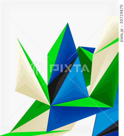 3d modern triangle low poly abstract geometric 30729870