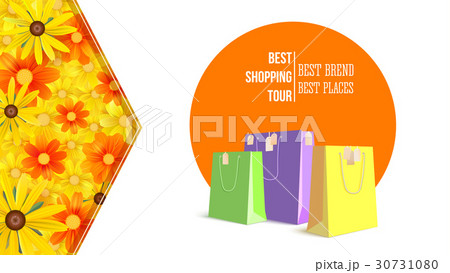 Best shopping tour, advertising banner with paper Best shopping tour, advertising banner with paper 30731080