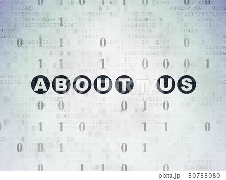 Business concept: About us on Digital Data Paper 30733080