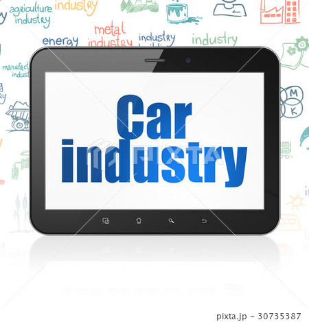 Industry concept: Tablet Computer with Car 30735387