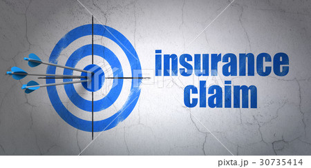 Insurance concept: target and Insurance Claim on 30735414