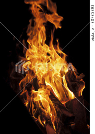 flames on a black background 30735893