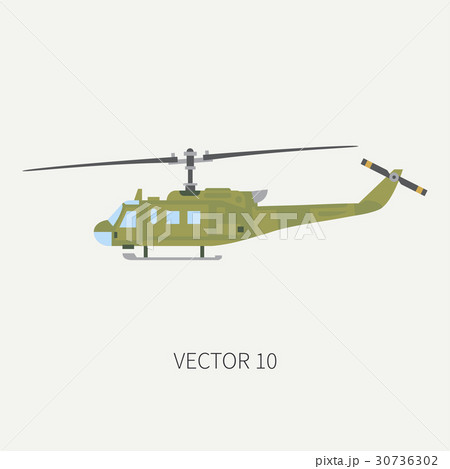Plain flat color vector icon military turboprop 30736302