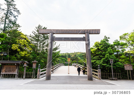 伊勢神宮　内宮　宇治橋鳥居 30736805