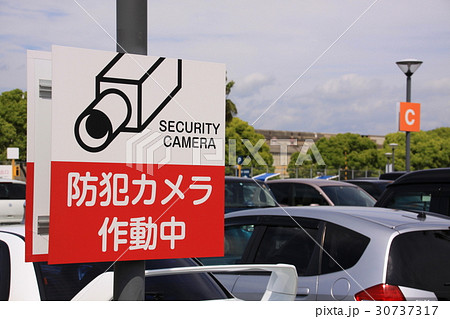 防犯カメラ作動中 30737317