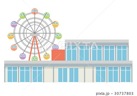 ショッピングモール 建物 シリーズ のイラスト素材