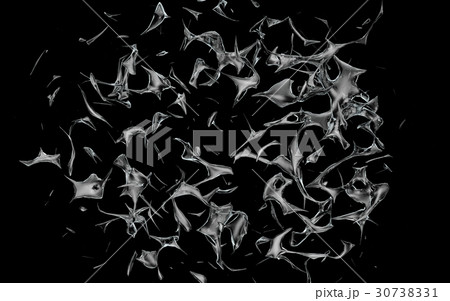 Explosion of the glass granade broken into pieces Explosion of the glass granade broken into pieces 30738331