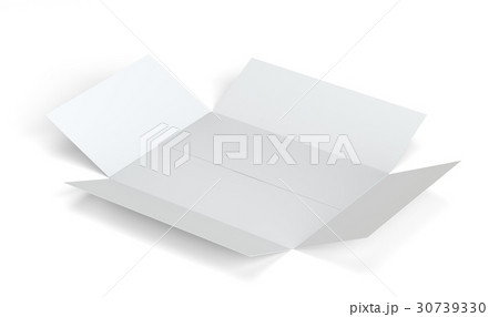 White open blank cardboard box. Isolated 30739330