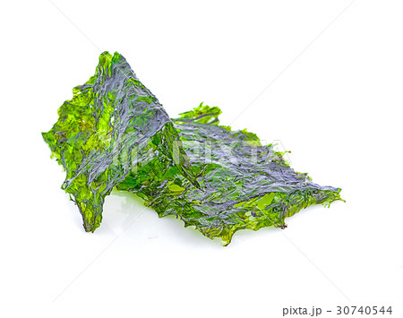 Dry seaweed isolated on white background 30740544
