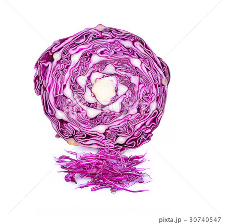 Purple cabbage isolated on white background Purple cabbage isolated on white background 30740547