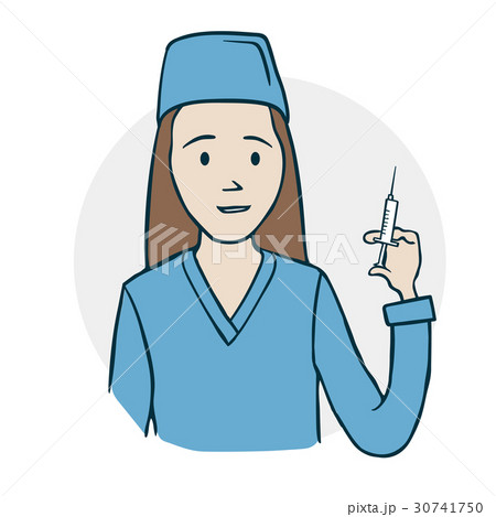 Nurse with a syringe in her hand Nurse with a syringe in her hand 30741750