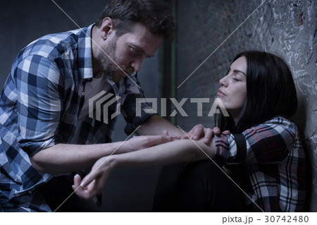 Desperate drug users injecting drug indoors Desperate drug users injecting drug indoors 30742480