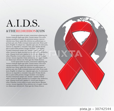 Red Aids ribbon.World AIDS Day 1 December. Red Aids ribbon.World AIDS Day 1 December. 30742544