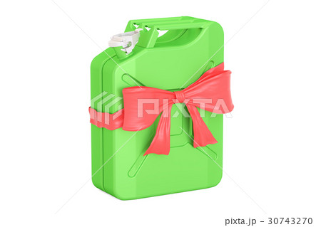 Jerrycan with bow and ribbon, gift concept 30743270