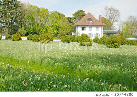Beautiful house rounded by a green field 30744880