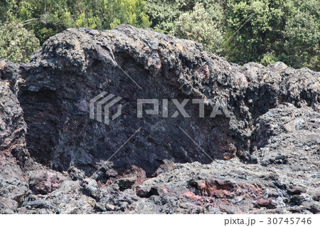 ハワイ島の溶岩台地 30745746