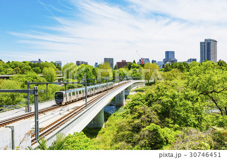 仙台市・仙台市地下鉄東西線と仙台市全景 30746451