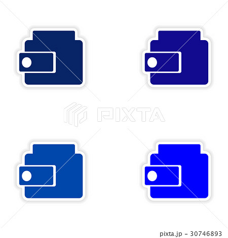 assembly realistic sticker design on paper purse 30746893