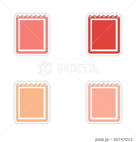 assembly realistic sticker design on paper 30747013