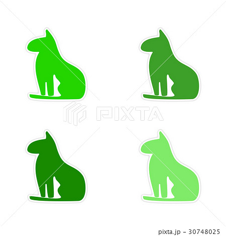 assembly realistic sticker design on paper  Egyp 30748025