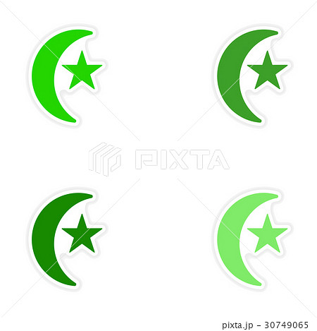 assembly realistic sticker design on paper Turkish 30749065