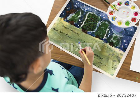 Kids fun winter forest artwork Kids fun winter forest artwork 30752407