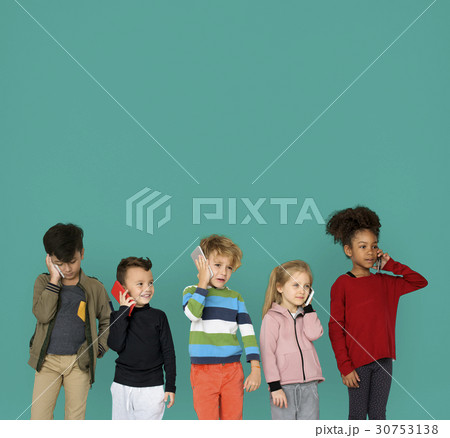 Little Children Using Smart Phone 30753138