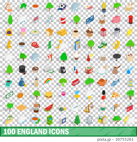 100 england icons set, isometric 3d style 100 england icons set, isometric 3d style 30755261