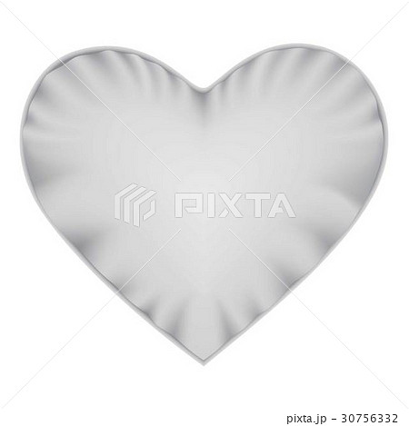 White heart shape pillow mockup, realistic style 30756332