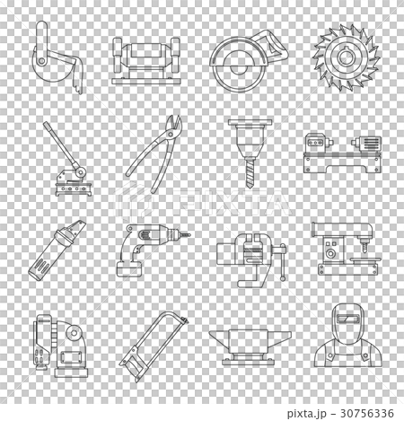Metal working icons set, flat style - Stock Illustration [30756336] - PIXTA