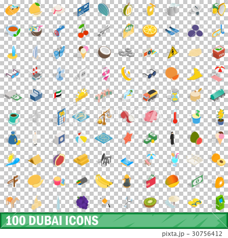 100 dubai icons set, isometric 3d style 100 dubai icons set, isometric 3d style 30756412