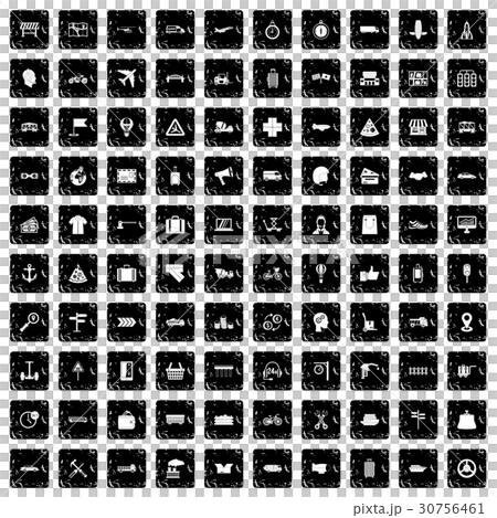 100 delivery icons set, grunge style 100 delivery icons set, grunge style 30756461