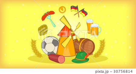 Germany travel horizontal banner, cartoon style Germany travel horizontal banner, cartoon style 30756814