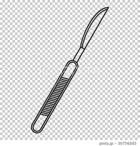 Stainless medical scalpel icon, outline style Stainless medical scalpel icon, outline style 30756885