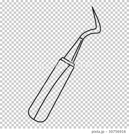 Dentist hook probe icon, outline style 30756916
