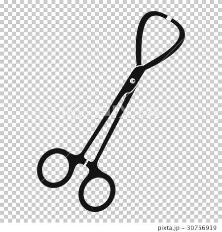 Pair of stainless steel surgical forceps icon 30756919
