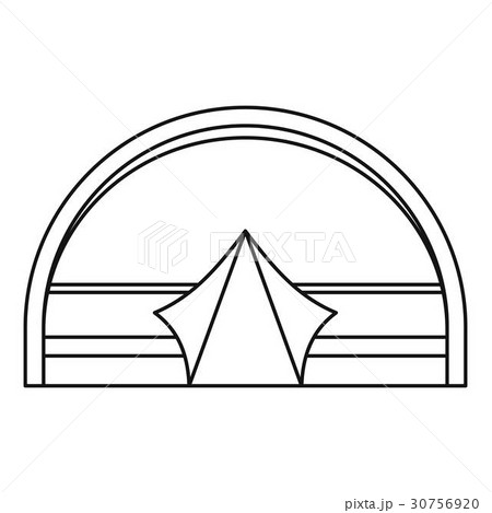 Large dome tent for camping icon, outline style 30756920