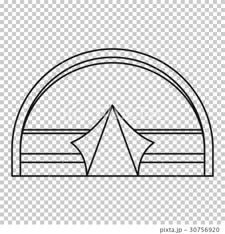 Large dome tent for camping icon, outline style 30756920