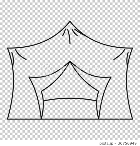 Hiking pavilion icon, outline style 30756949