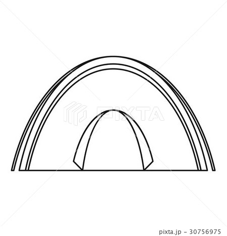 Dome tent icon, outline style 30756975