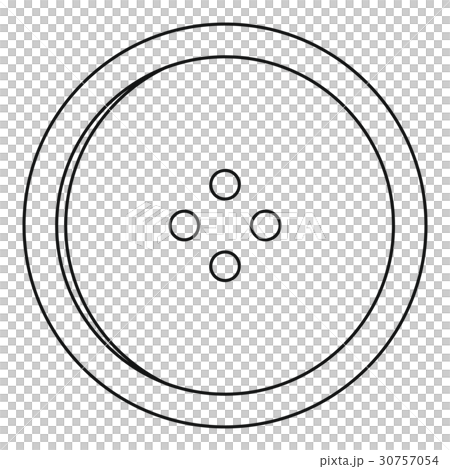 Dress round button icon, outline style 30757054