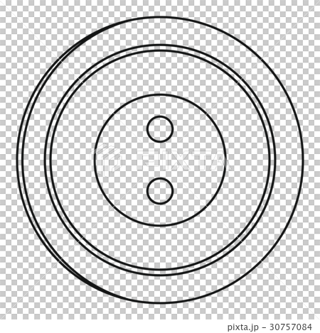 Plastic button icon, outline style 30757084