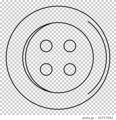 Sewing button icon, outline style Sewing button icon, outline style 30757092