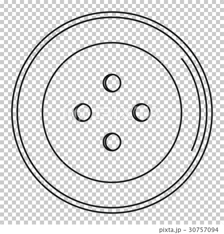 Sewing button icon, outline style Sewing button icon, outline style 30757094