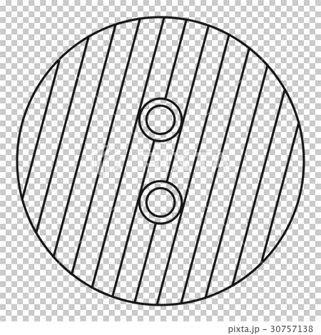 Button with stripes icon, outline style 30757138