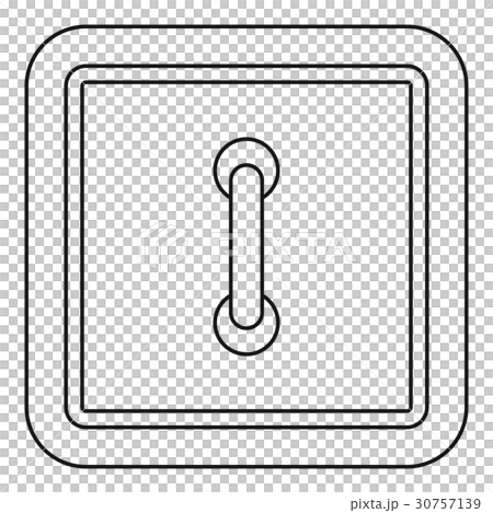 Clothing square button icon, outline style Clothing square button icon, outline style 30757139
