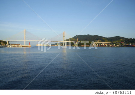 亀甲橋 橋 海の写真素材